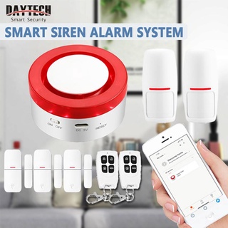 Ready Stock/ﺴDAYTECH Home Security Alarm System Wireless Home Alarm System WiFi Smart Siren Detector