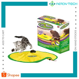 Cat Toy Mouse Undercover Mouse Fabric Cat's Meow Interactive Electric Pet Toys Turntable Funny Game