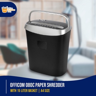 【Ready Stock】✠◙▤Officom 080C Paper Shredder Automatic 8 Sheets Cross Cut with 15 Liter Basket A4 | L