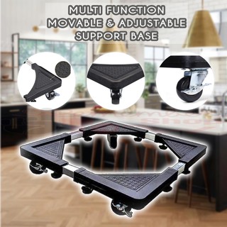 Multifunction Movable Washing Machine Base and Refrigerator Stand Base With Wheels Magic Trolley