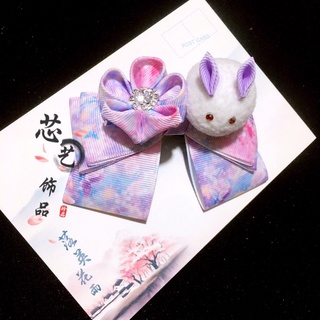 Retro Cute Bow Hair Clip Japanese Style Cute Rabbit Hair Accessories Headwear
