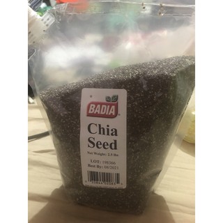 Badia Chia Seeds 2.5 lbs Keto Diet Low Carbohydrates Antioxidants Gluten Free Diabetes Omega 3