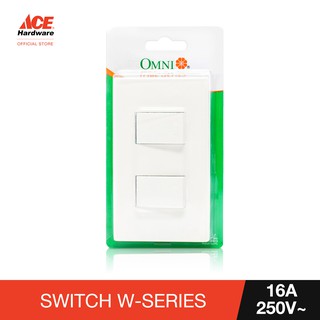 OMNI 1 Way Switch 2 Gang 16A W-Series WP2-S13