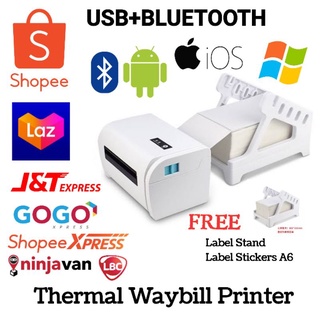 Bluetooth Waybill Printer Thermal Printer Free 250pcs A6 Waybill Stickers Zjiang Zj-9200