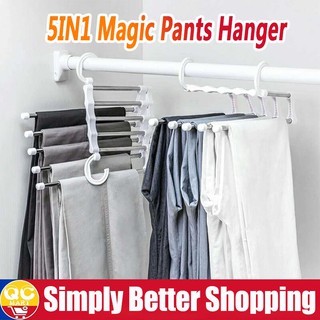 Pants Rack Hanger Organizer Shelves Stainless Steel Clothes Hangers Multi-functional Wardrobe Hot