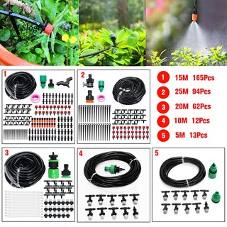 wac DIY Micro Drip Irrigation Auto Timer Self Plant Watering Garden Hose System Kit (1)
