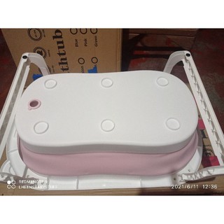Foldable Bath tub with drain (0 to 2 yrs old) t7o6