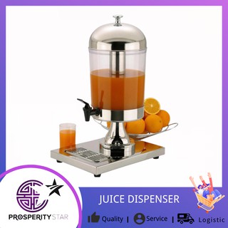 555 8.0 Liters Stainless Steel Single Juice Dispenser with Ice Chamber