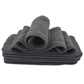 5PCS/Set ALVA 4-Layer Bamboo charcoal Cloth Diaper Inserts For Reusable Pocket Cloth Diapers