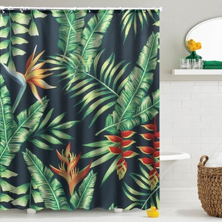 180x180cm Leaves Bathroom Polyester Shower Curtain