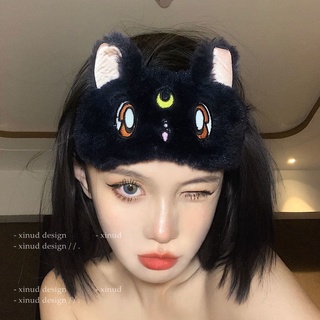 INS Cute Animal Eye Mask Soft Plush Sleep Masks for Women Girls Home Sleeping Cat