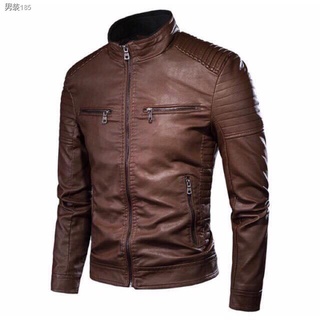 ✘▬Men korean Leather jacket/Motorcycle leather jacket for men