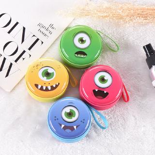 Trendy Mini Personalized Coin Purse Storage Small Bag Cartoon Little Monster Tinplate Coin Purse Big Eye Boy Ugly Cute Activity Coin Purse