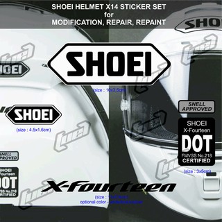 Oracal Vinyl Waterproof Shoei Helmet X14 Sticker Set for Motorcycle Accessories