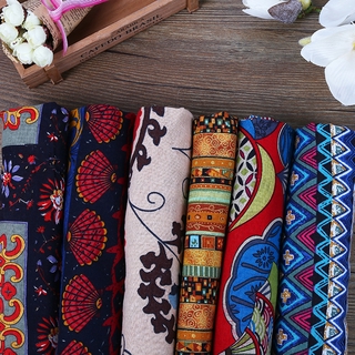 100*150cm Ethnic Print Cotton Textile Fabric Tribal cotton linen Fabric Printed Clothing DIY Tablecloth Curtain Clothes Photo Background Cloth Tablecloth for Bar Restaurant Tea House