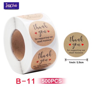 247 [500PCS] Designs Thank You Stickers Handmade Scrapbooking Gift