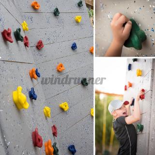 10PCS Textured Climbing Rock Wall Stones Holds Hand Feet Kids Assorted Bolt Kit