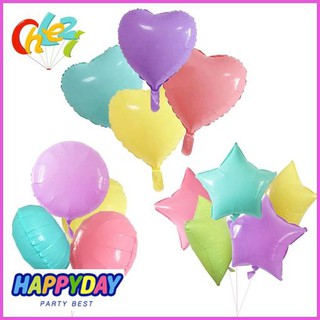 17" 5pcs Macaron Heart / Star Foil Balloon [id522]