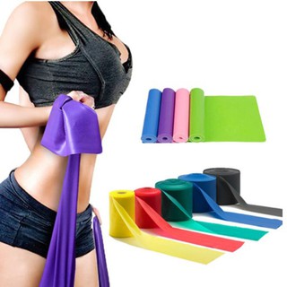 LHPH 1.5/1.8m Elastic Yoga Rubber Stretch Resistance Exercise Fitness Band Belt New JOIE