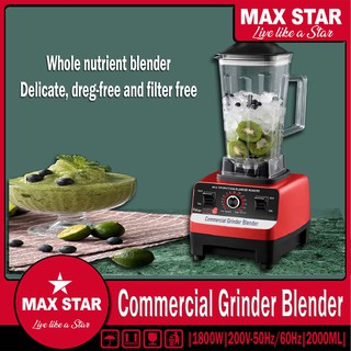 Max Star Multipurpose Durable Commercial Grinder Blender Free mixing stick
