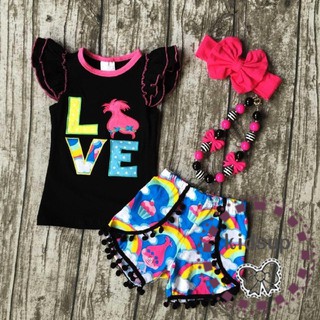 UIP-Adorable Toddler Baby Girls Tops T-shirt Shorts Summer