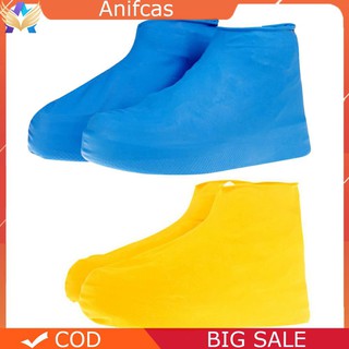 rain shoe✆【Ready Stock】Antiskid Waterproff Reusable Raincoat Set Rain Coat Shoe Boots Cover Oversh