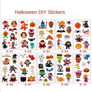 New children's cartoon Halloween tattoo stickers funny Halloween DIY stickers