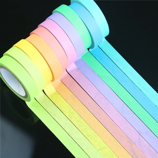 10 Pcs Rainbow Roll Diy Washi Sticky Paper Tape Masking Tape Self Adhesive Tape Scrapbooking Decorative Scrapbook Tape School supplies