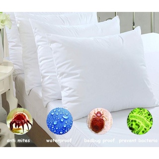 2 Pcs Waterproof Pillow Protector / Pillowcase - Bed Bug Proof Pillow Cover