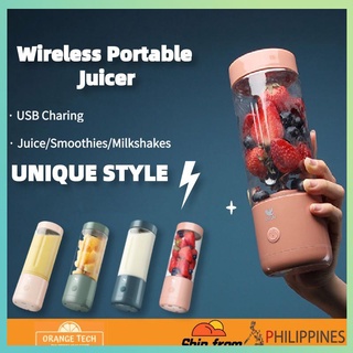❄️Available❄️Midea Bugu Portable Blender 4 Blades Wireless Juicer Mini Fruit Blender Shaved Ice USB