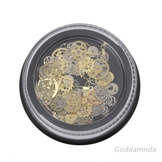 GODD 120Pcs Mixed Steampunk Cogs Gear Clock Charm UV Frame Resin Jewelry Fillings DIY