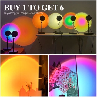 Mr D 4 COLOR IN 1 Sunset lamp ,Sunset Projection lamp, 180 Degree Rotation Sunset Night Light