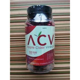 ACV Apple Cider Vinegar Supplement - 100 Capsules || 500mg ||Turmeric || Ginger || Capsicum Annum