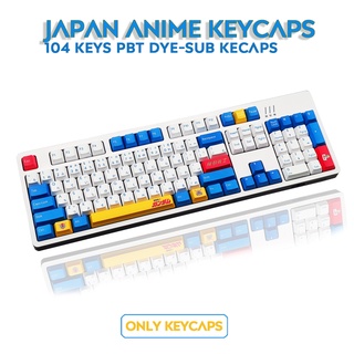 PBT Keycap 117 Keys DYE-SUB OEM Profile Japan Personalized Anime Keycaps For Cherry MX Switch Mechanical Keyboard