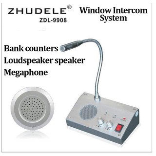 [COD] ZDL-9908 Dual 3W 2-Way Window Counter Intercom Dual-Way Counter Interphone System for Bank Office Store Station