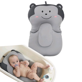 Funshally Soft Infant Bath Tub Pad Skid Proof Baby Shower Cushion Protection Foldable Air Cushion