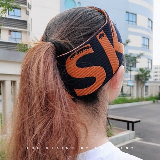 Summer Internet Celebrity Thin Wide-Brim Fitness Sports Hair Band Outing Absorb Sweat Running Headband Outdoor All-Matching Headband Sweat Water-Absorbing Essential for Running Road Running Fitness Yoga Swimming Mountaineering