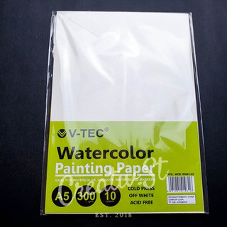 V-Tec A5 Water Color Paper Sheets 300 GSM Cold Press Watercolor
