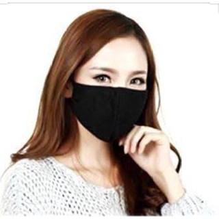 Washable Face Mask 3ply Cotton Quality (BLACK COLOR ONLY)