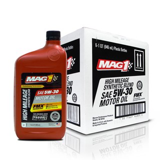 MAG 1 5W30 High Mileage Synthetic Blend Oil - 1 case 64835