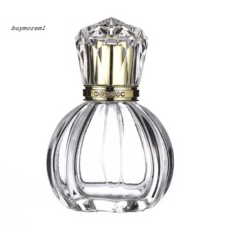 BUYME 50ml Portable Clear Travel Refillable Atomizer Spray Perfume Glass Empty Bottle