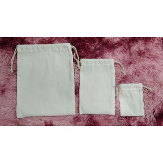 String Pouch (canvas fabric plain ) (1)