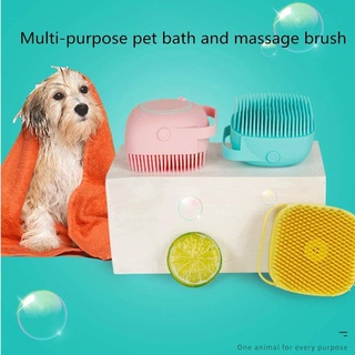 Pet Dog Bath Massage Brush Comb Bathroom Shower Grooming Shampoo Dispenser Cleaning Gloves Multibrush for Dogs Cats Accessories (5)