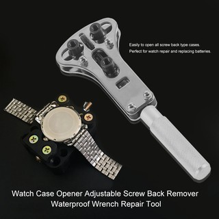 TMR Watch Case Opener Adjustable Screw Back Remover Waterproof Wrench Repair Tool