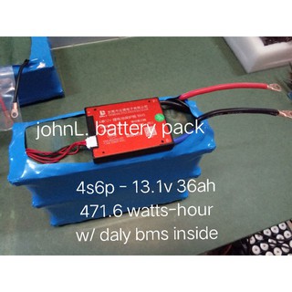 LiFePo4 battery pack 4s6P - 12v 36ah