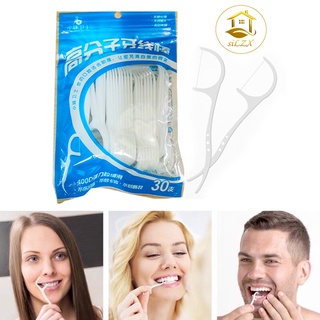silzx 30Pc Set Dental Floss Flosser Teeth Toothpick stick Dental Floss with arc hook design