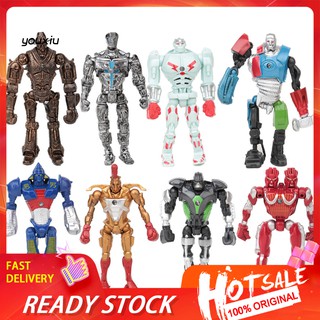 ♚MXWJ♚8Pcs Anime Real Steel Adam Raider LED Robot Action Figure Model Kids Toy Gift