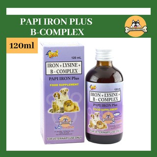 Papi Iron Plus B-Complex Supplement for Dogs and Cats (120ml)
