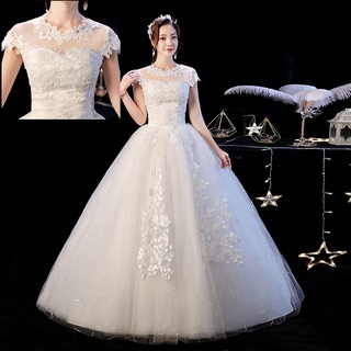 Wedding dress Super fairy Mori style dream wedding dress 2021 New Bride wedding dress small bride off-shoulder strap