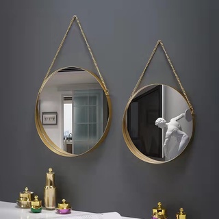 Decorative Hanging Wall Mirror Small Vintage Mirror for Wall Gold Metallic Frame Mirror
